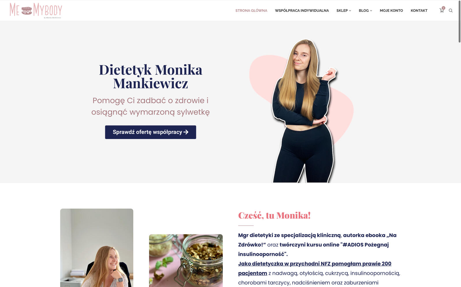 Me & Mybody - Strona, sklep, blog